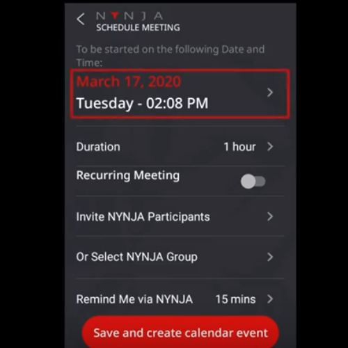 Create and Schedule a Meeting