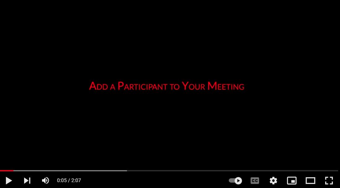 Add A Participant to Your Meeting